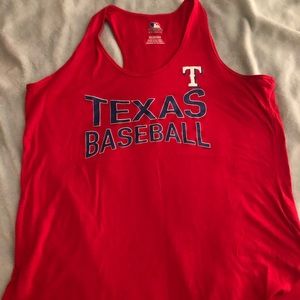Women’s Texas Rangers Racerback tank, size 2XL